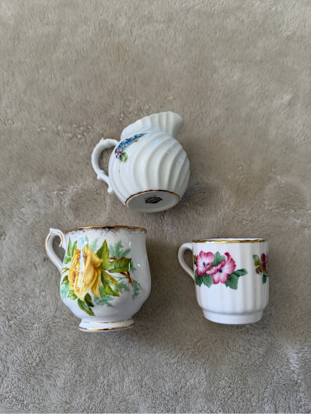 Vintage Floral Porcelain creamers